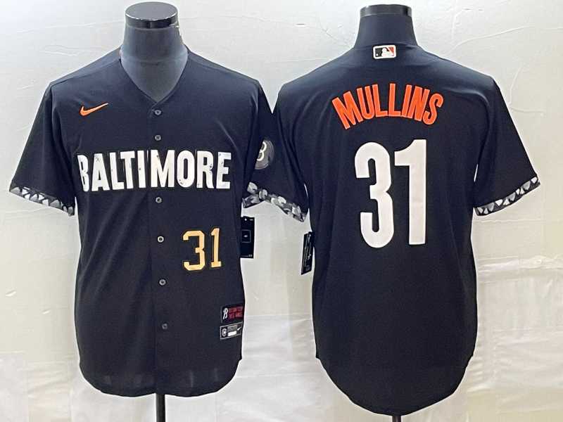 Men%27s Baltimore Orioles #31 Cedric Mullins Number Black 2023 City Connect Cool Base Stitched Jerseys